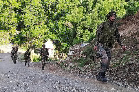 Army personnel during a counter-terror operation